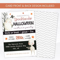 printable halloween trunk or treat invitation